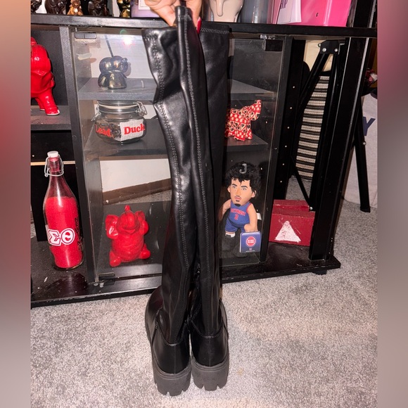 BAMBOO Black Knee-High Boots - Picture 4 of 6